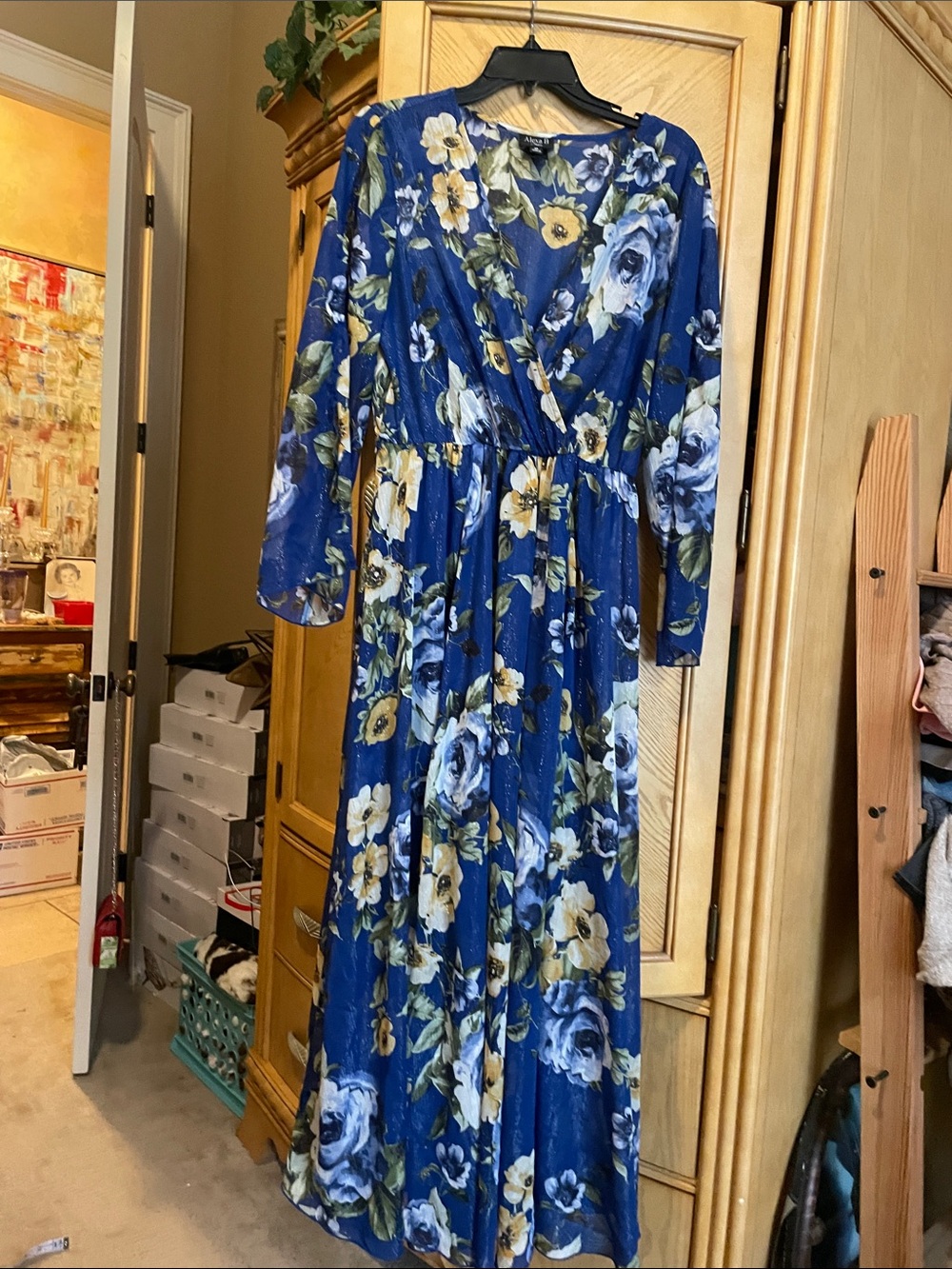 Alexa b blue floral dress size 10